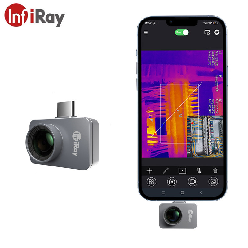 Nf 521 Thermal Imaging Camera - กล้องถ่ายภาพความร้อน Infiray P2 PRO 256x192 พร้อมเลนส์มาโครสำหรับการมองเห็นในเวลากลางคืนและการทดสอบสำหรับไอโอเอส