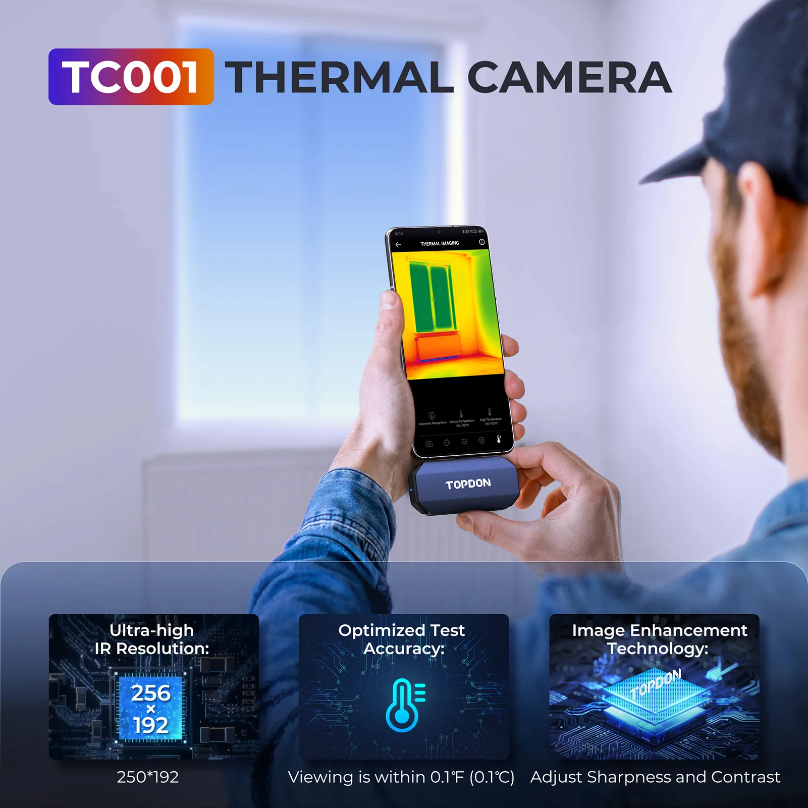 กล้องถ่ายภาพความร้อนอินฟราเรด  - Topdon Tc001 Thermal Camera บทวิจารณ์และราคา