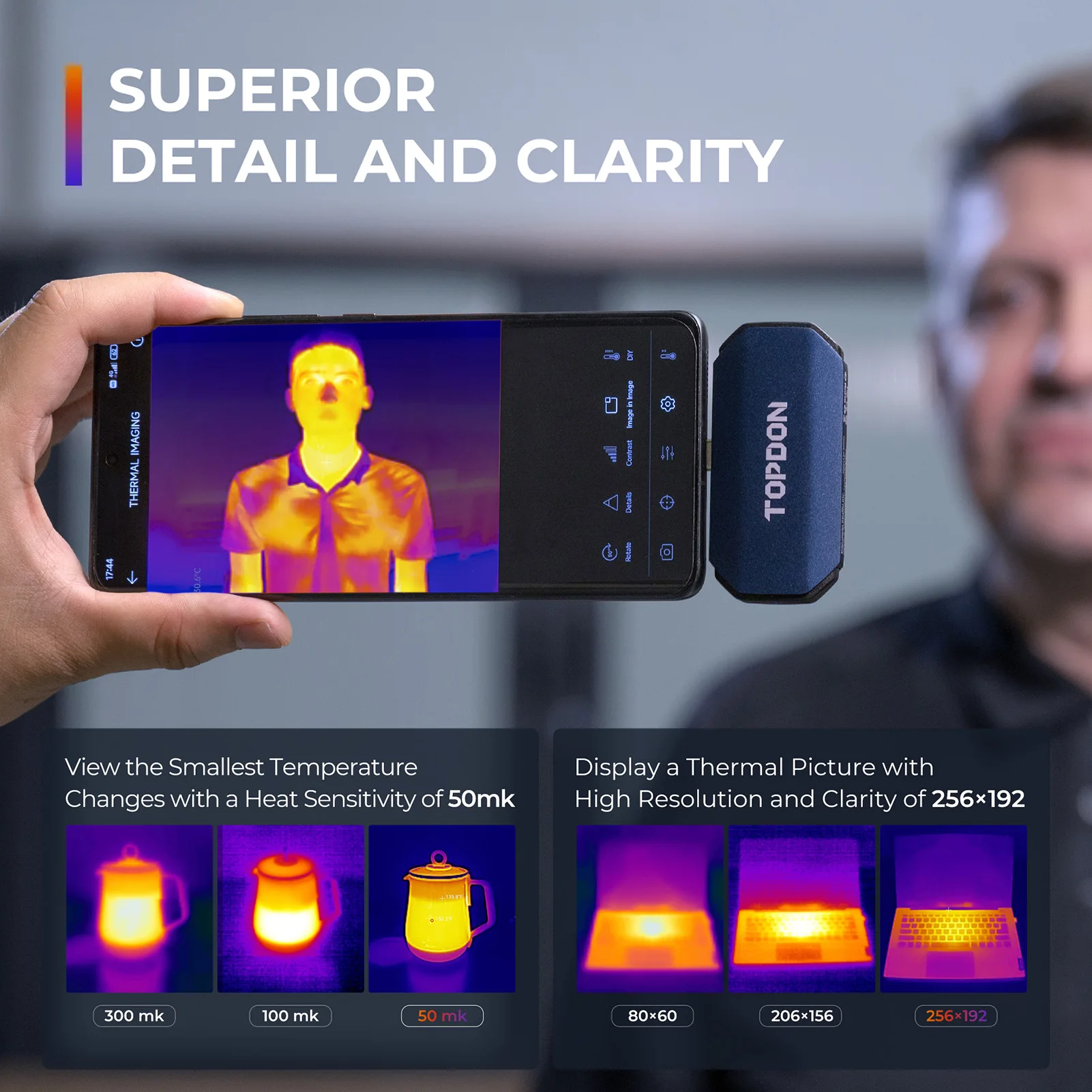 กล้องถ่ายภาพความร้อนอินฟราเรด  - Topdon Tc001 Thermal Camera บทวิจารณ์และราคา