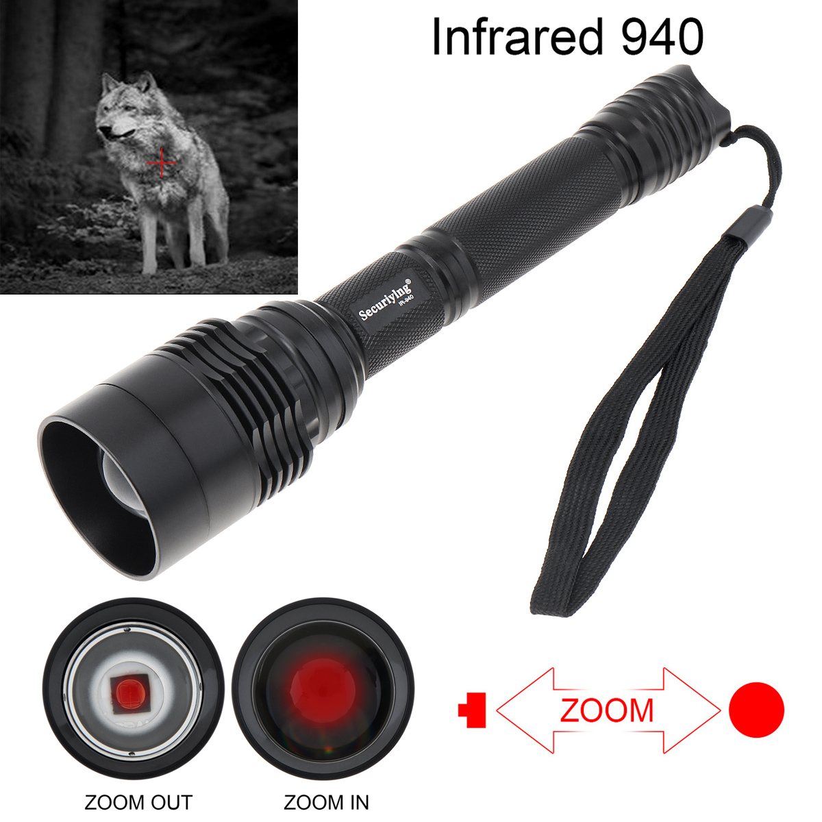 10W IR 940nm T50 ไฟฉายอินฟราเร - Hunting Thermal Imaging Scope บทวิจารณ์และราคา